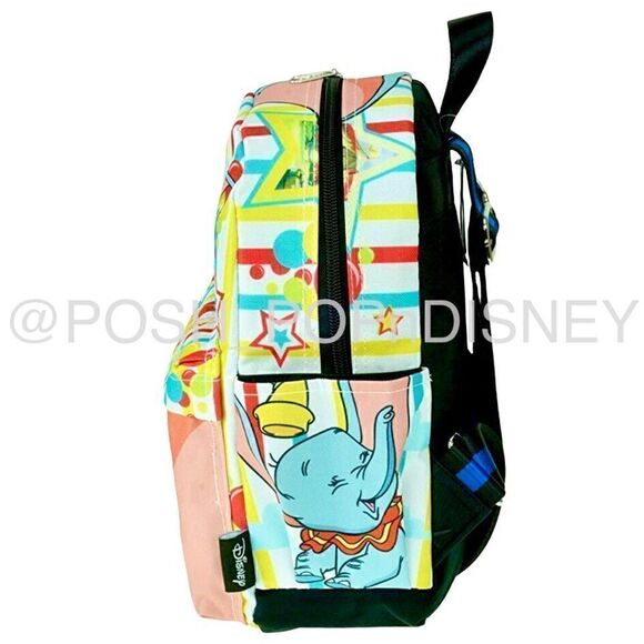 DISNEY Dumbo Daypack Elepant stars clouds & stripe print yellow red blue kawaii - Picture 5 of 6